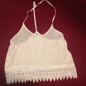 Papaya White Tank Top